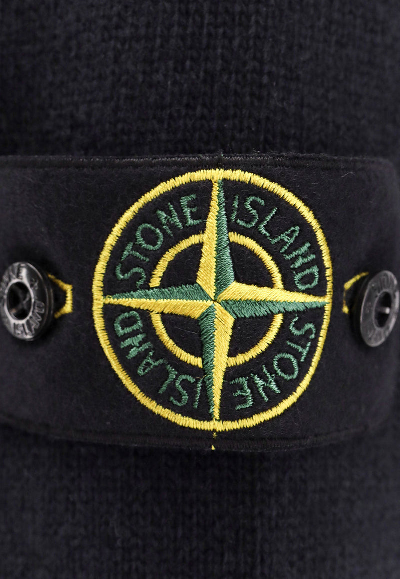 Stone Island Logo Patch Crewneck Sweater Black 8115508A3_A0029