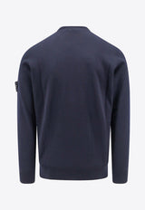 Stone Island Logo Patch Crewneck Sweater Blue 8115510C4_A0020