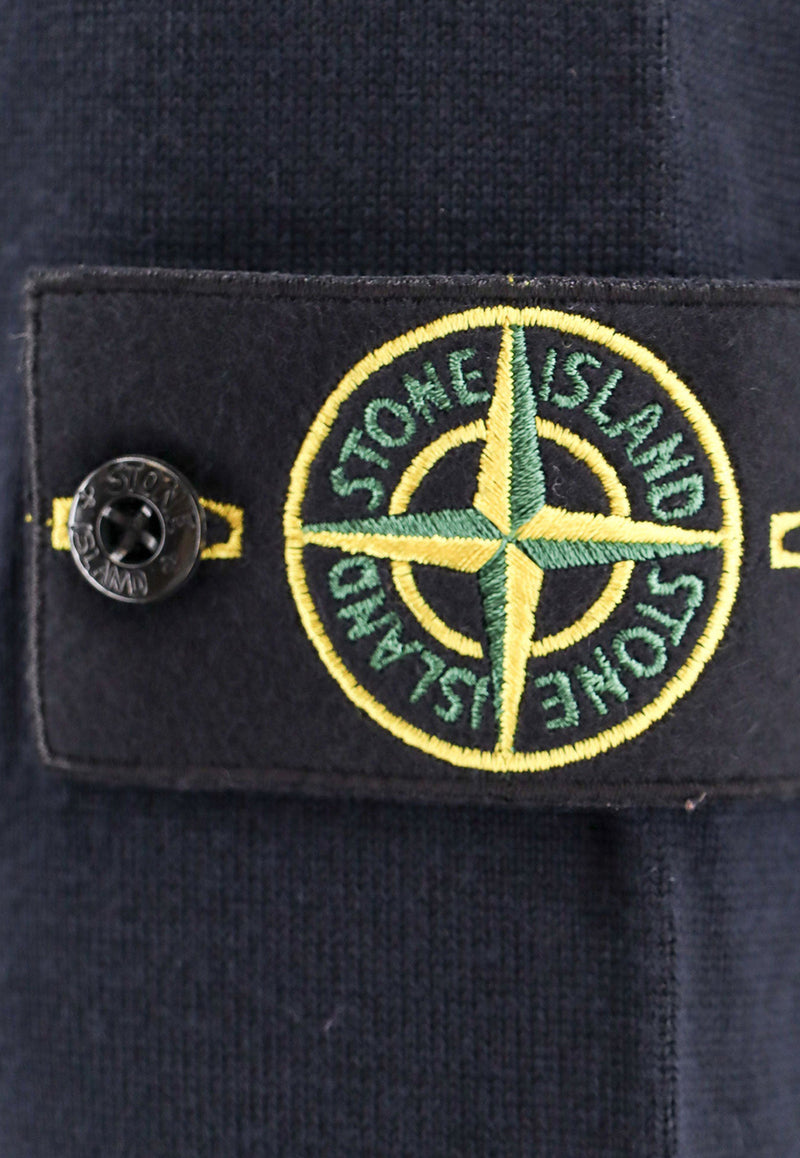 Stone Island Logo Patch Crewneck Sweater Blue 8115510C4_A0020