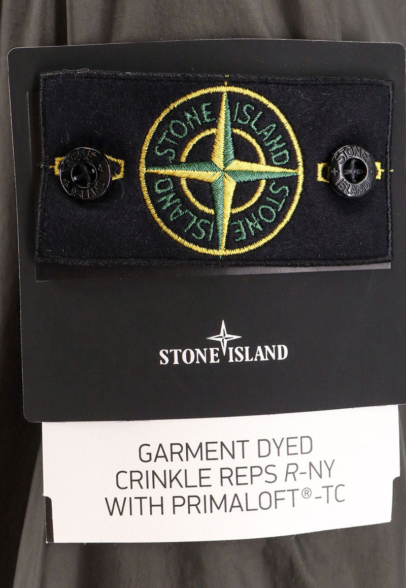 Stone Island Logo Patch Windbreaker Jackets Green 811540823_V0062