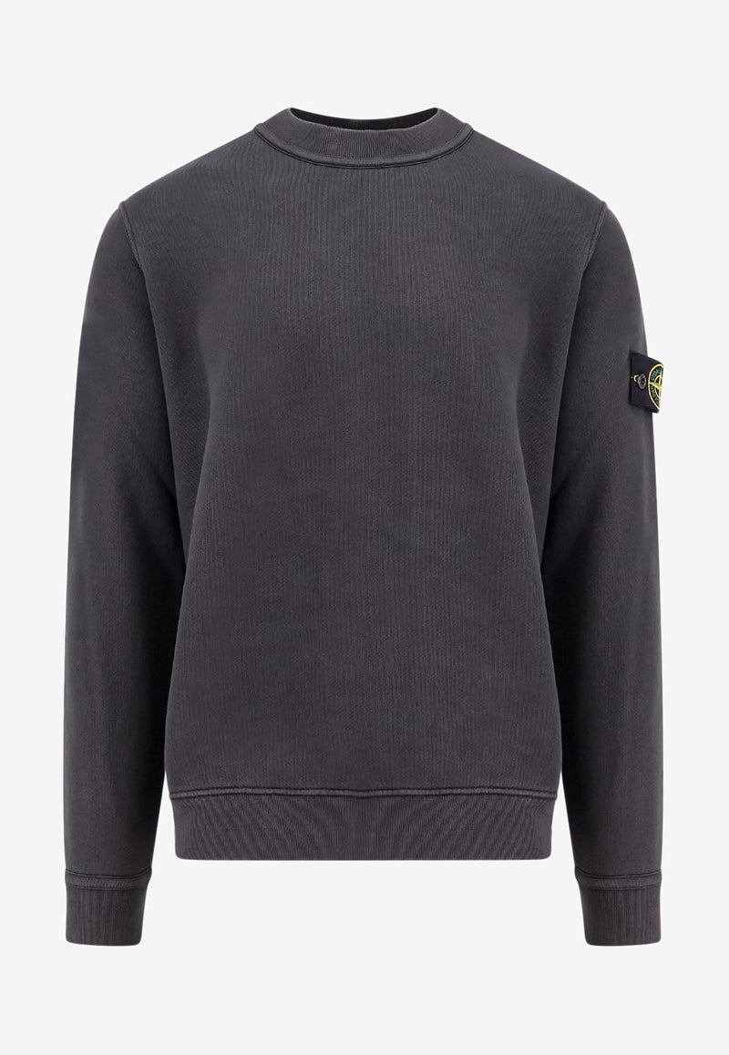 Stone Island Logo Patch Crewneck Sweatshirt Gray 811561241_V0162