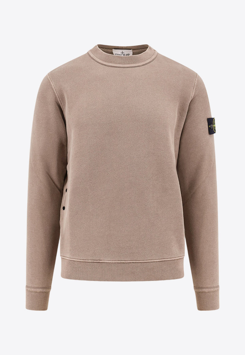 Stone Island Compass Badge Crewneck Sweatshirt Beige 811561241_V0175