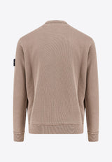 Stone Island Compass Badge Crewneck Sweatshirt Beige 811561241_V0175