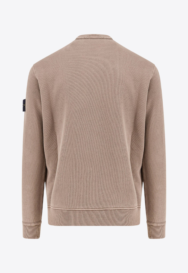 Stone Island Compass Badge Crewneck Sweatshirt Beige 811561241_V0175