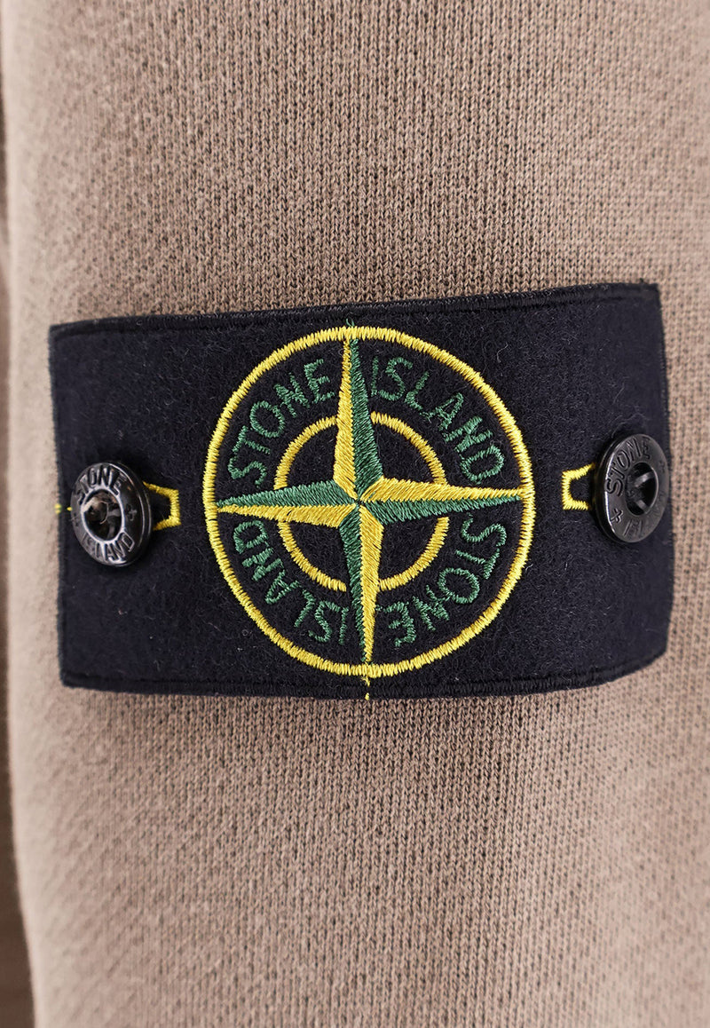 Stone Island Compass Badge Crewneck Sweatshirt Beige 811561241_V0175