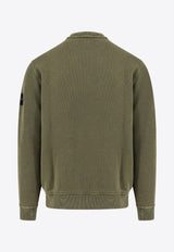 Stone Island Compass Badge Crewneck Sweatshirt Green 811561241_V0159