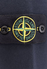 Stone Island Removable Logo Patch Crewneck Sweatshirt Blue 811562420_V0020