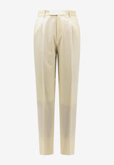 ZEGNA Straight-Leg Tailored Pants Cream 830F18A875PM12_105