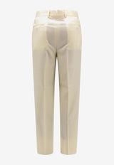 ZEGNA Straight-Leg Tailored Pants Cream 830F18A875PM12_105