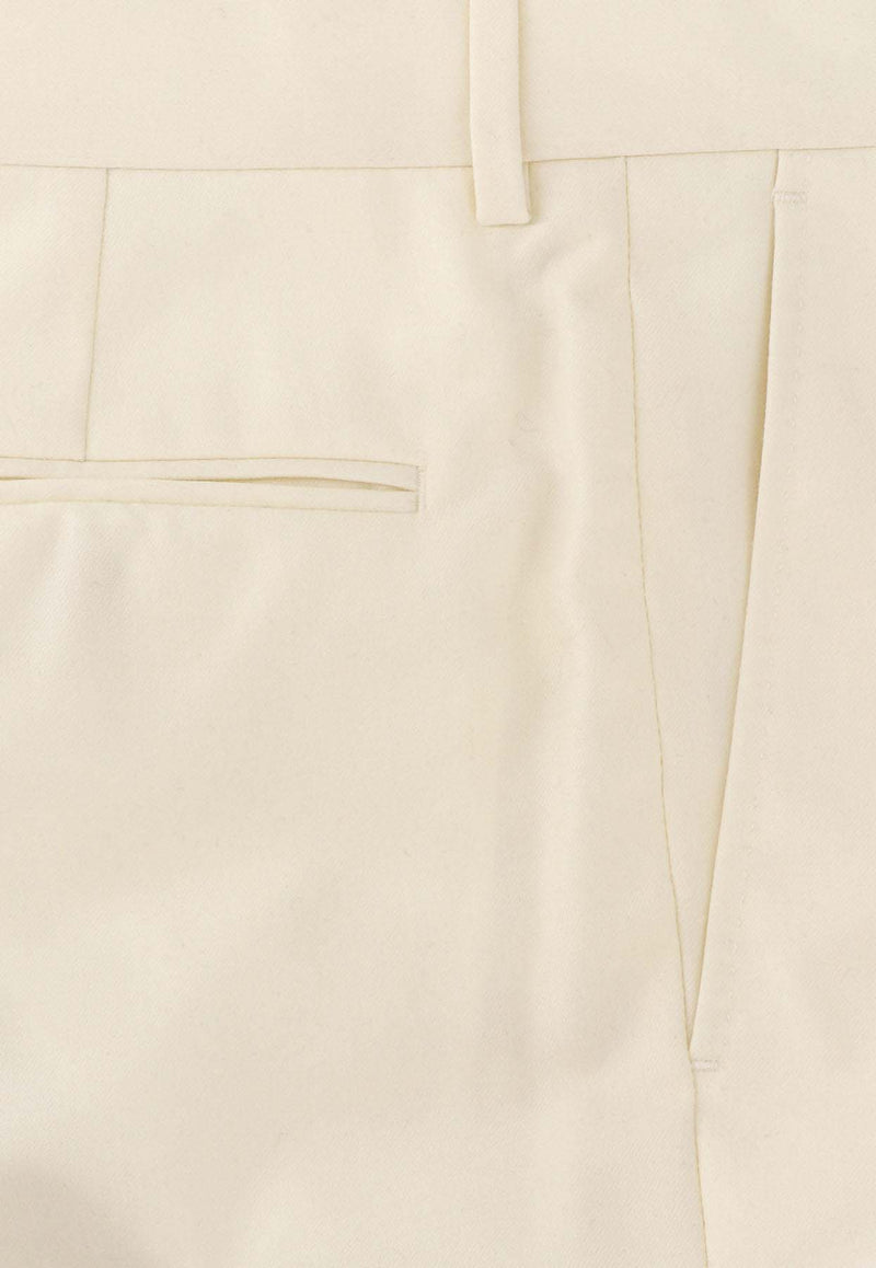 ZEGNA Straight-Leg Tailored Pants Cream 830F18A875PM12_105