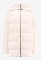 Moncler + Rick Owens Cyclopic Zip-Up Down Jacket White MU02D1C02_041