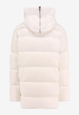 Moncler + Rick Owens Cyclopic Zip-Up Down Jacket White MU02D1C02_041