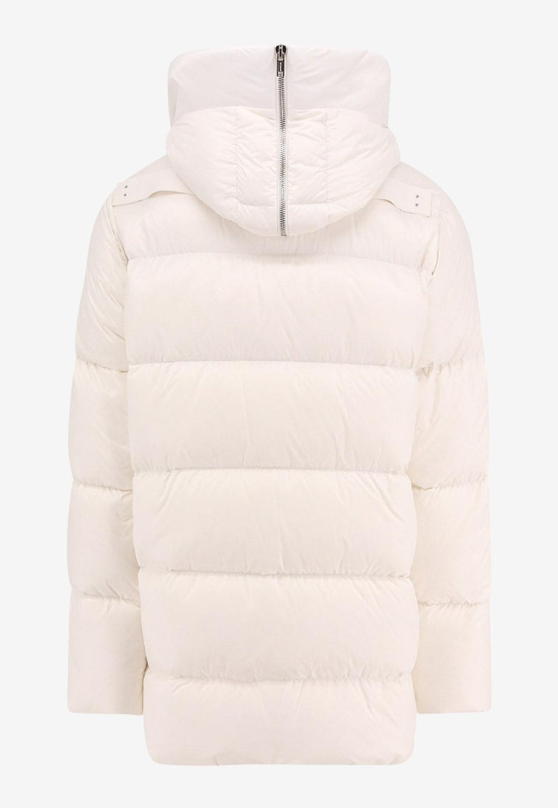 Moncler + Rick Owens Cyclopic Zip-Up Down Jacket White MU02D1C02_041