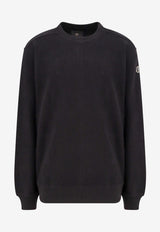 Moncler + Rick Owens Logo Patch Crewneck Sweater Black MU02D8G01_999