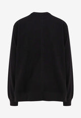 Moncler + Rick Owens Logo Patch Crewneck Sweater Black MU02D8G01_999