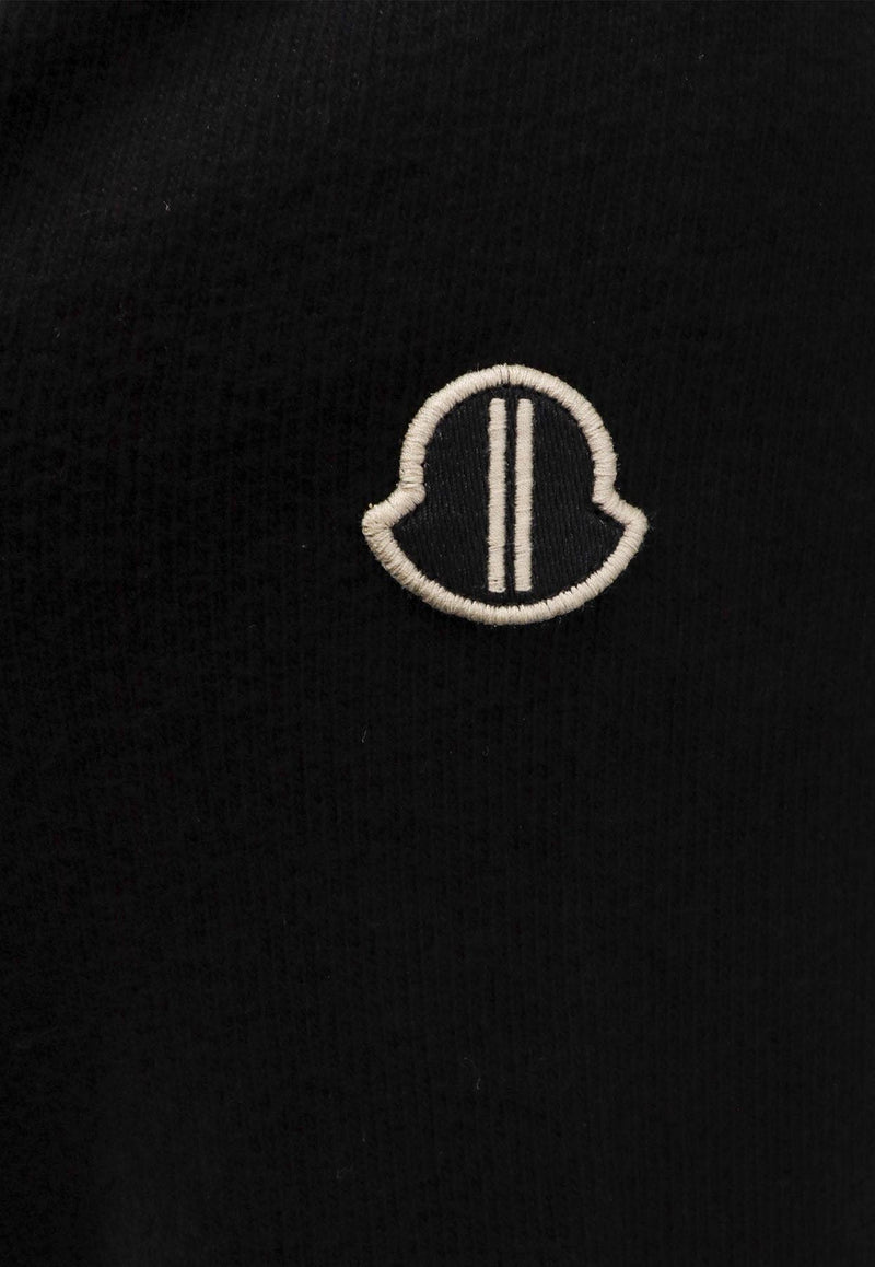 Moncler + Rick Owens Logo Patch Crewneck Sweater Black MU02D8G01_999