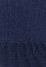 Brunello Cucinelli Wool-Blend Crewneck Sweater Blue M2400100_COK52