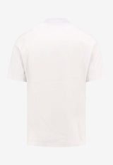 Brunello Cucinelli Logo Print Crewneck T-shirt White M0B138440_CT489