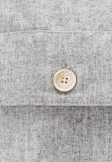 Brunello Cucinelli Flap Pockets Wool Shirt Gray M038P0720_C511