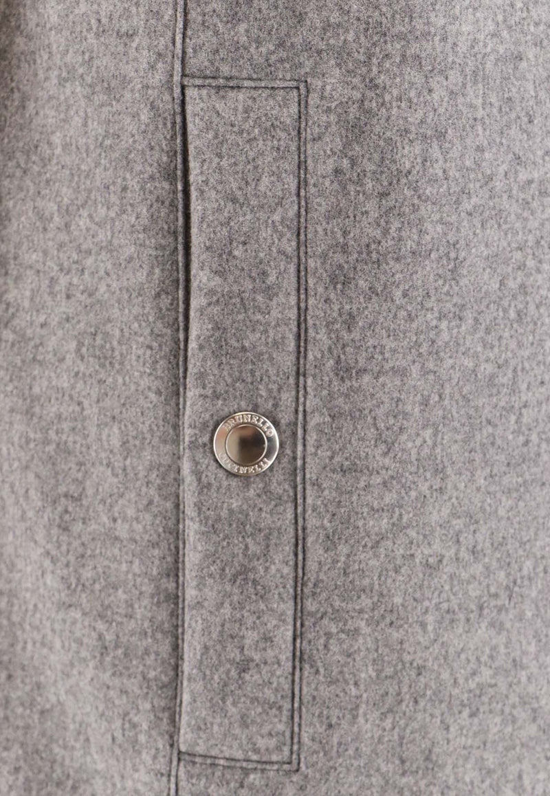 Brunello Cucinelli Zip-Up Nylon Padded Vest Gray MM4631776_CDH81