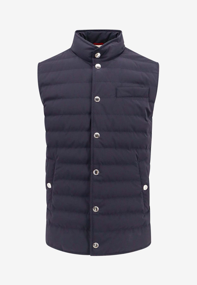 Brunello Cucinelli Padded Down Vest Blue MM4911711_CZV03