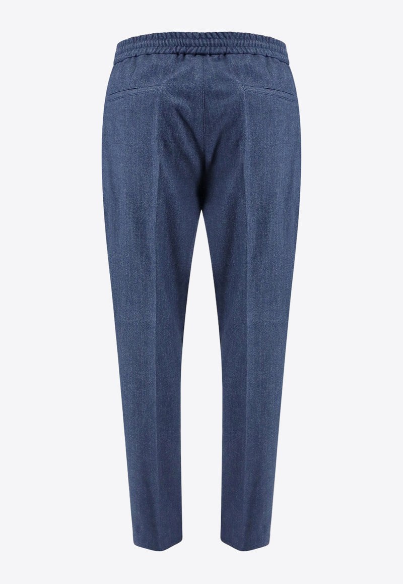 Brunello Cucinelli Straight-Leg Drawstring Pants Blue ME264E1710_C3301