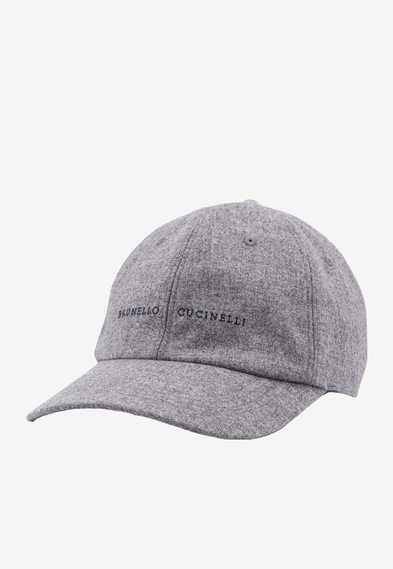 Brunello Cucinelli Logo Embroidered Baseball Cap Gray MR4369992_CAS10