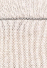 Brunello Cucinelli Knit Cashmere Crewneck Sweater Beige M12723000_C9610