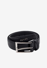 Gucci Rectangular Buckle Leather Belt Black 795635AADQX_1000