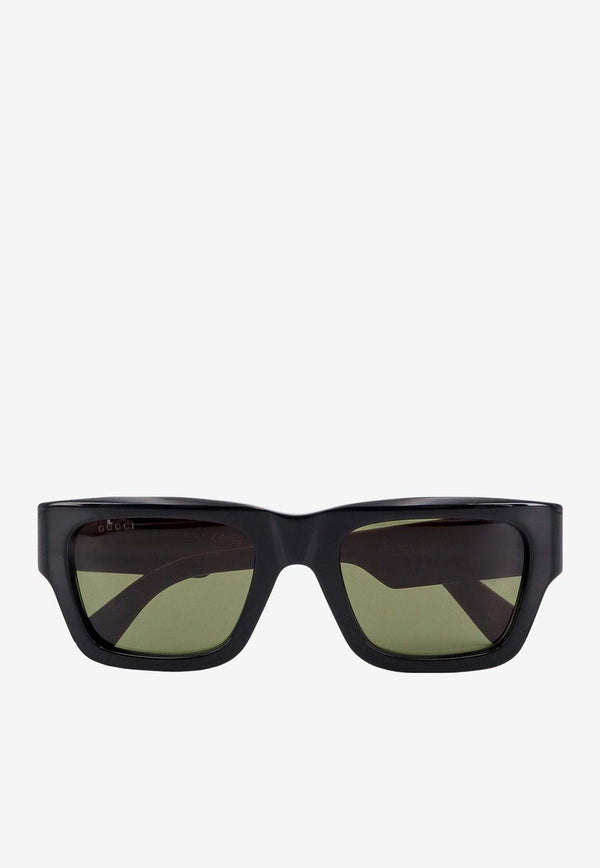 Gucci Rectangular Logo Sunglasses Green 797495J0740_1030