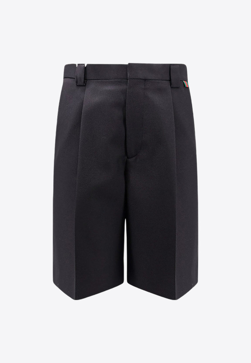 Gucci Web-Detail Bermuda Tailored Shorts Black 787249ZAMII_1043