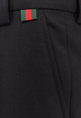 Gucci Web-Detail Bermuda Tailored Shorts Black 787249ZAMII_1043