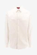 Gucci Long-Sleeved Logo Shirt White 784019ZAQQU_9000