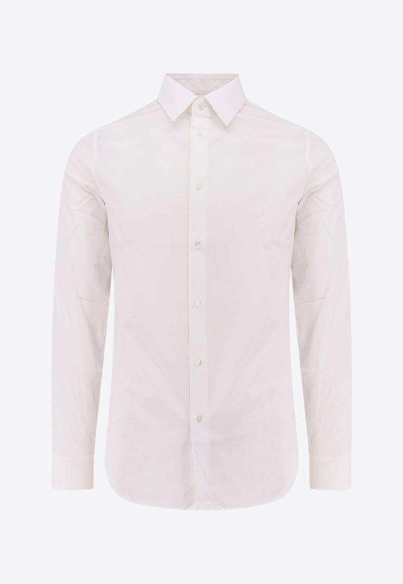 Gucci Pointed-Collar Long-Sleeved Shirt White 79173526242_9000