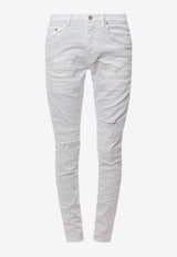 Purple Brand Logo Patch Skinny Jeans White P001LDWH324_WHITE