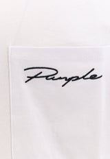 Purple Brand Embroidered Logo Crewneck T-shirt White P109CSBW324_WHITE