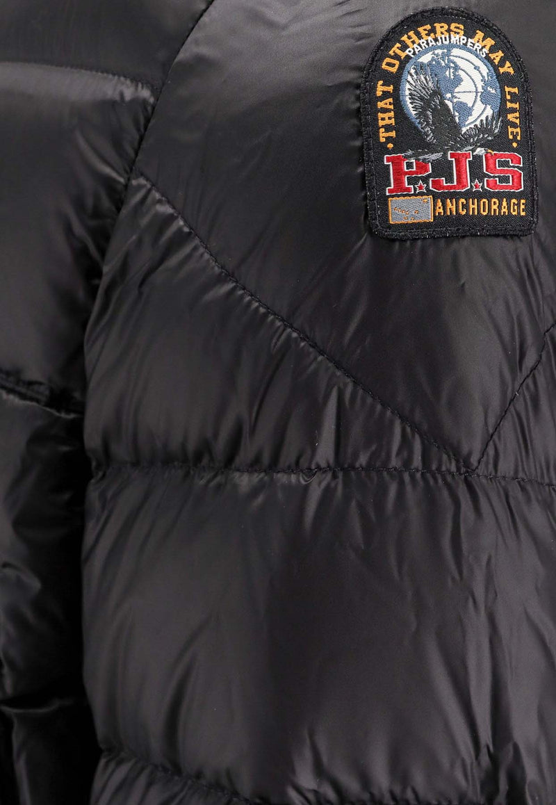 Parajumpers Rolph Logo Down Jacket Black PMPUSX04_541