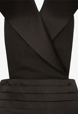 Dolce & Gabbana Silk Satin Halterneck Vest Black F7AI8TGDCRJ_N0000