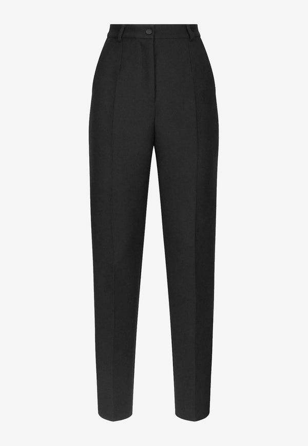 Dolce & Gabbana High-Waist Tailored Wool Pants Black FTAM0TFU21E_N0000