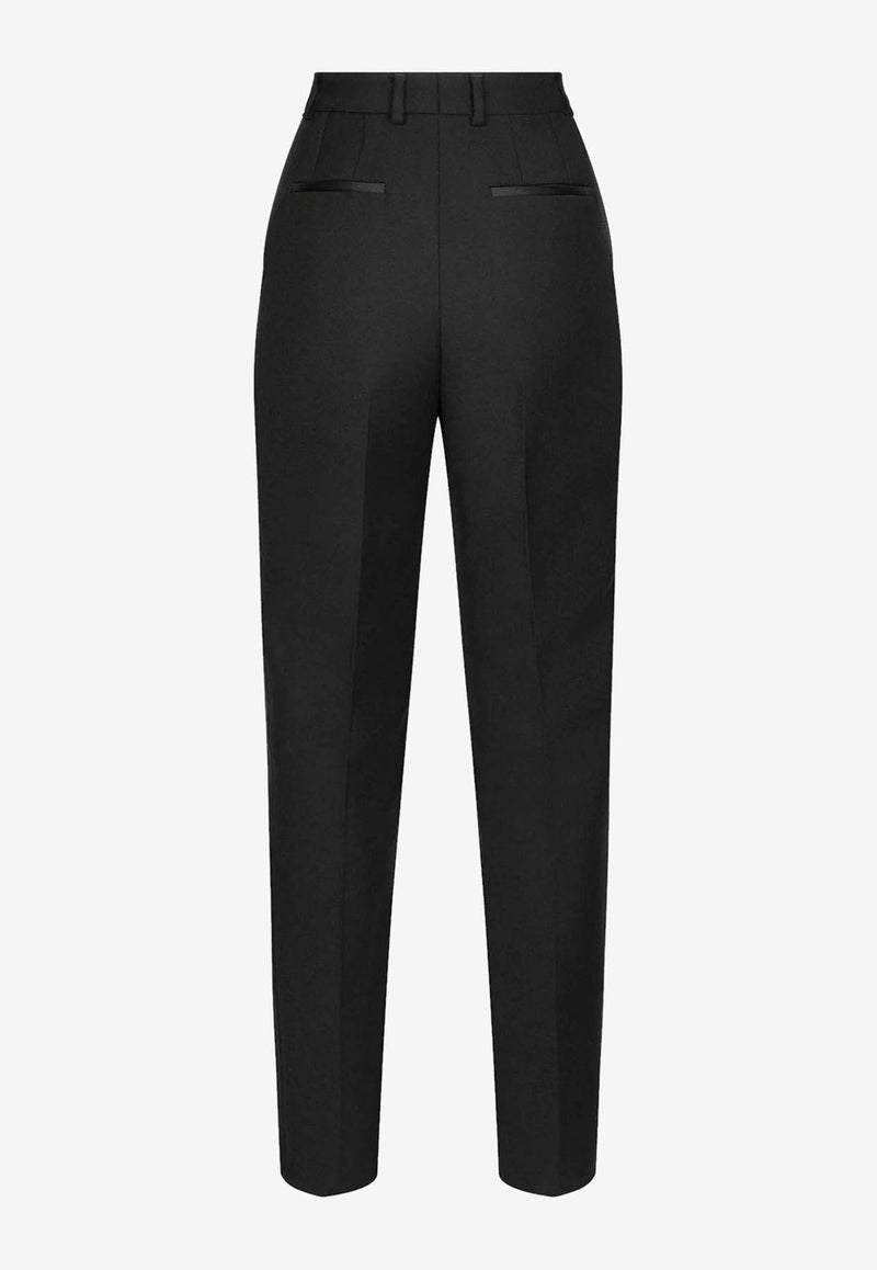 Dolce & Gabbana High-Waist Tailored Wool Pants Black FTAM0TFU21E_N0000