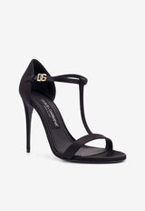 Dolce & Gabbana Keira 105 T-bar Satin Sandals Black CR1766A7630_80999