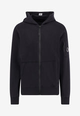 C.P. Company Lens Embellished Zip-Up Hoodie Black 17CMSS057A002246G_999