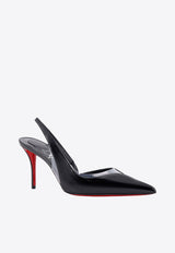 Christian Louboutin Posticha 80 Patent Leather Slingback Pumps Black 3240222_B439