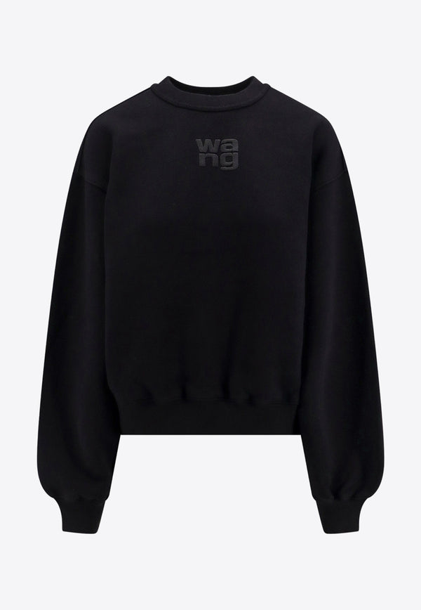 Alexander Wang Logo Print Crewneck Sweatshirt Black 4CC3241508_001