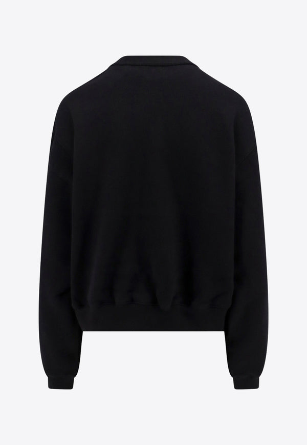 Alexander Wang Logo Print Crewneck Sweatshirt Black 4CC3241508_001