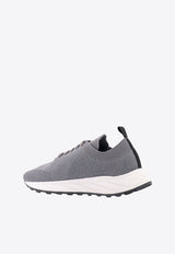 Kiton Ciro Paone Stretch Knit Low-Top Sneakers Gray USSA200N01100_01