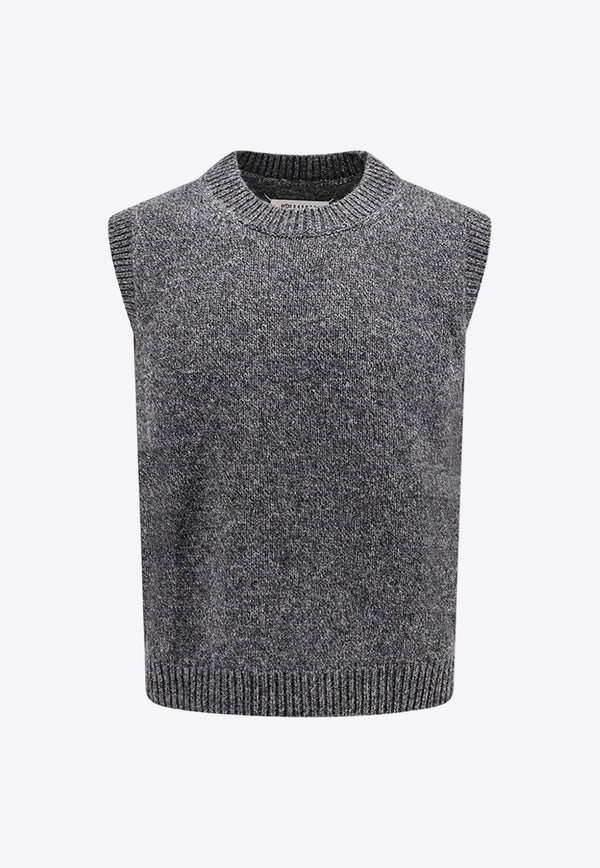 Maison Margiela Shetland Wool Knit Sweater Vest Gray S50FB0104M13059_001F