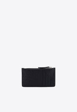 Maison Margiela Four Stitches Leather Zip Cardholder Black S56UI0143P4455_T8013