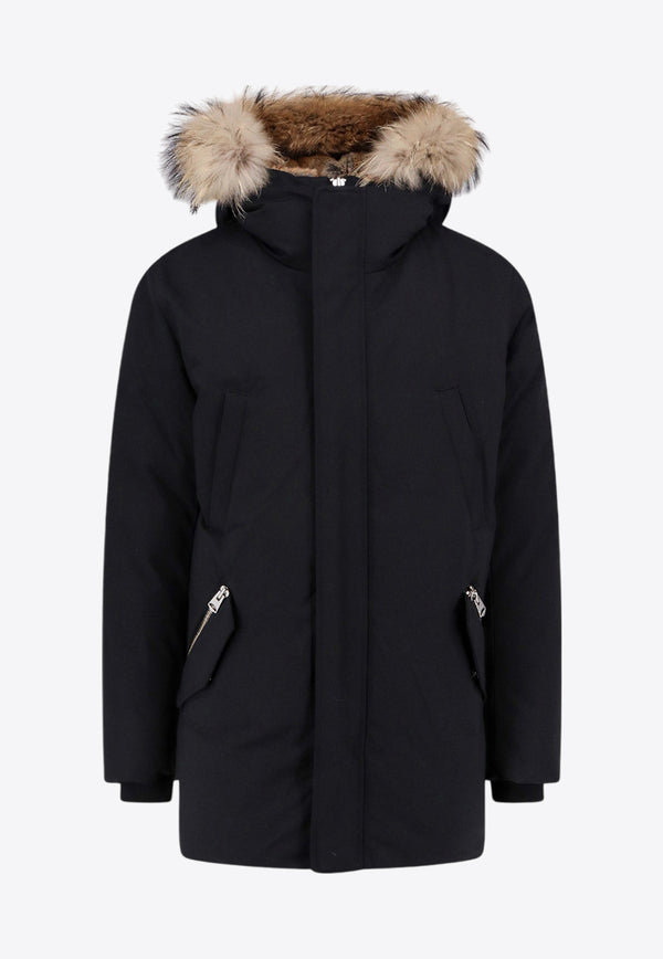 Mackage Edward Faux Fur-Trimmed Padded Jacket Black EDWARDF_C0001