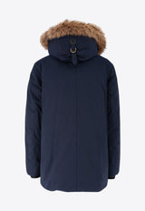 Mackage Edward Faux Fur-Trimmed Padded Jacket Blue EDWARDF_C0403